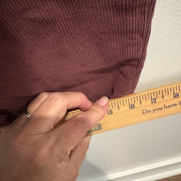 NWT American Eagle Pants Womens 14 Long Tall Burgundy Corduroy Stretch Skinny - Picture 11 of 16